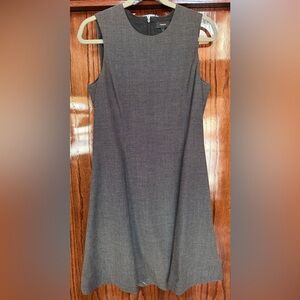 Theory Women's Sleeveless Wool Dress Size 10 Tespa R Kendellson Gray Black